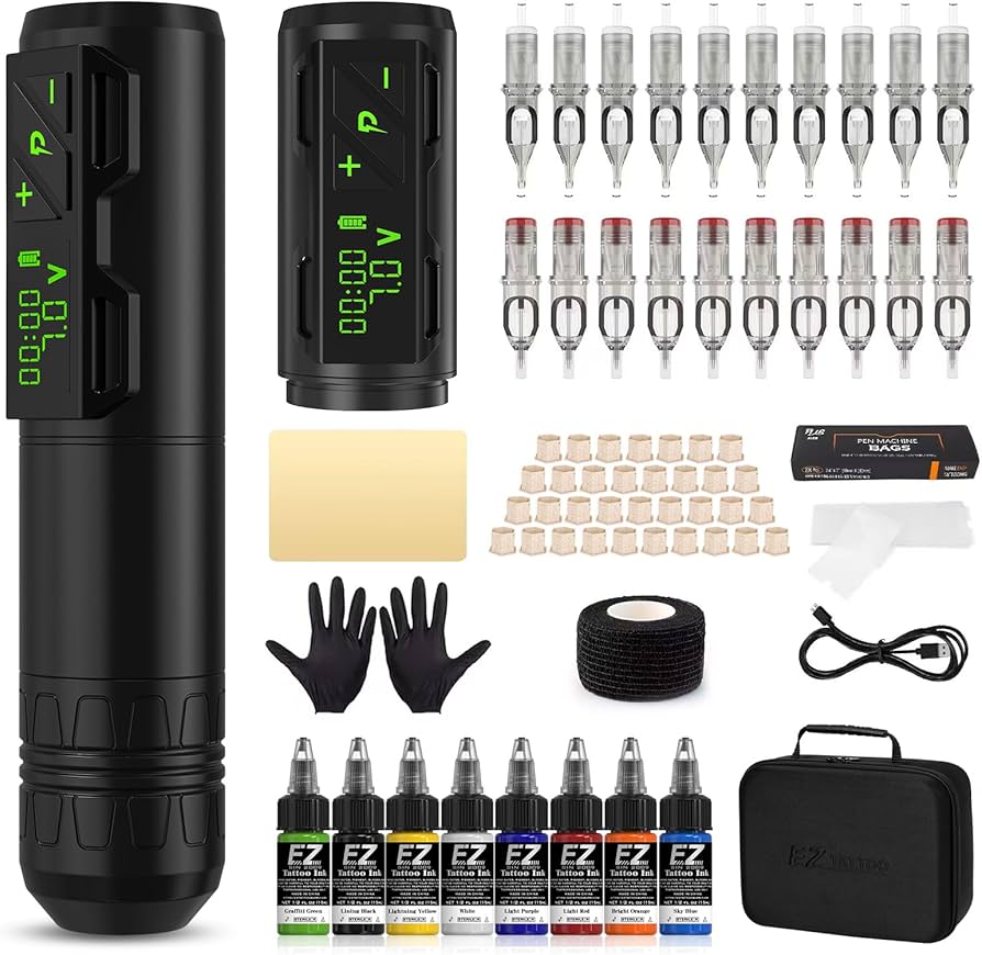 Amazon.co.jp: EZ タトゥーキット - タトゥーガンキット ワイヤレス